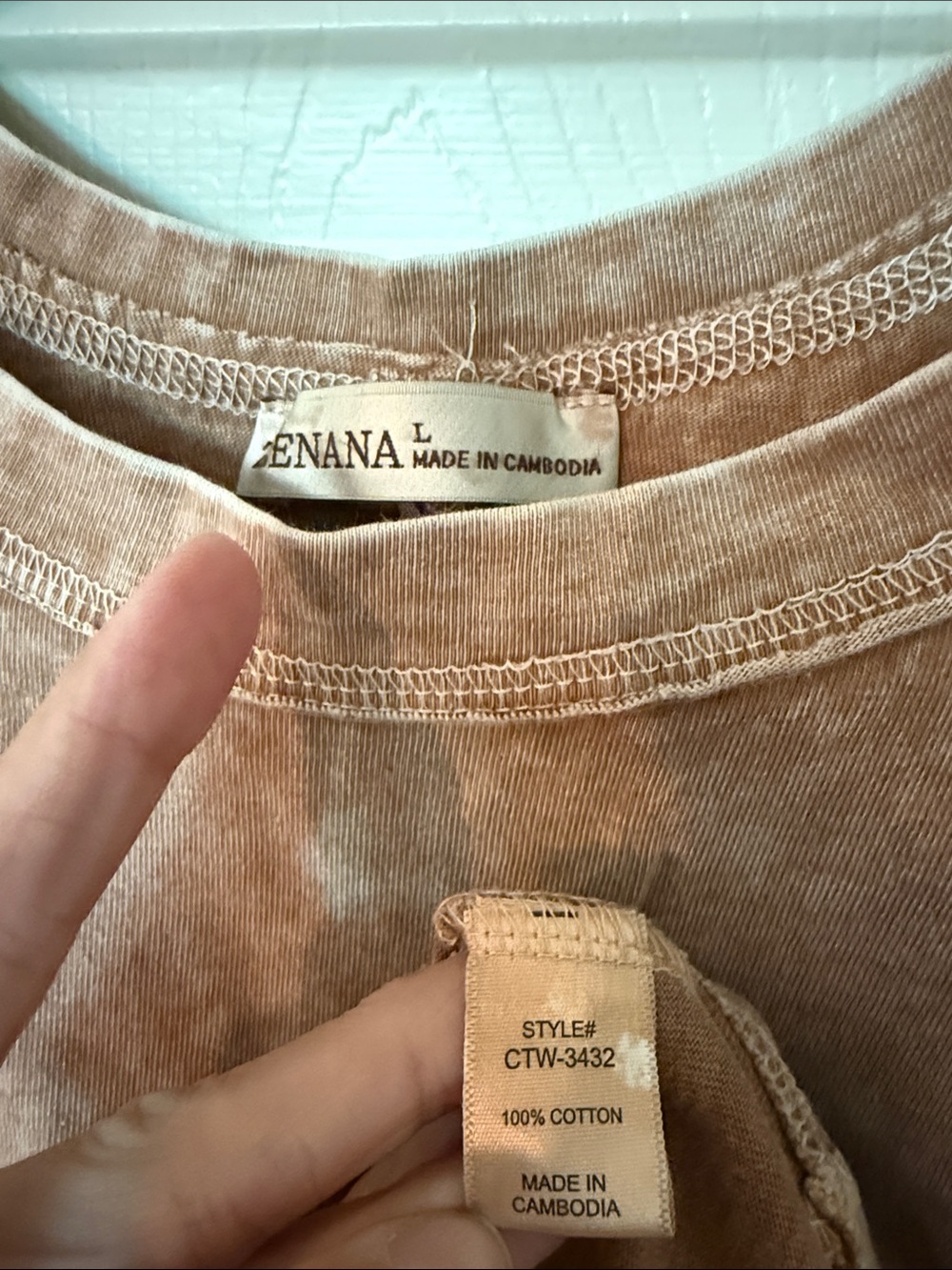 Zenana Outfitters Washed Brown Lounge Shorts Set - Picture 2 of 3